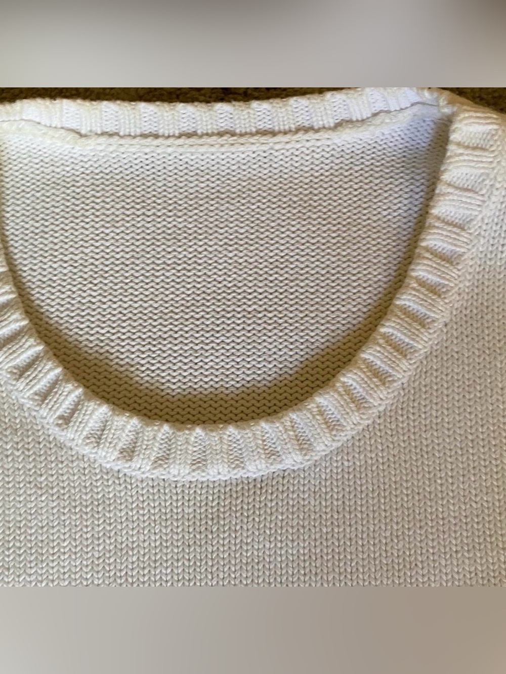 American Vintage Cream Short Sleeve Knit Tee - Picture 3 of 3